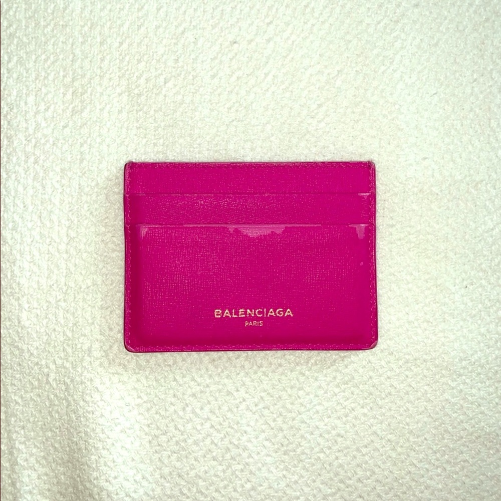 Balenciaga Hot Pink Card Holder